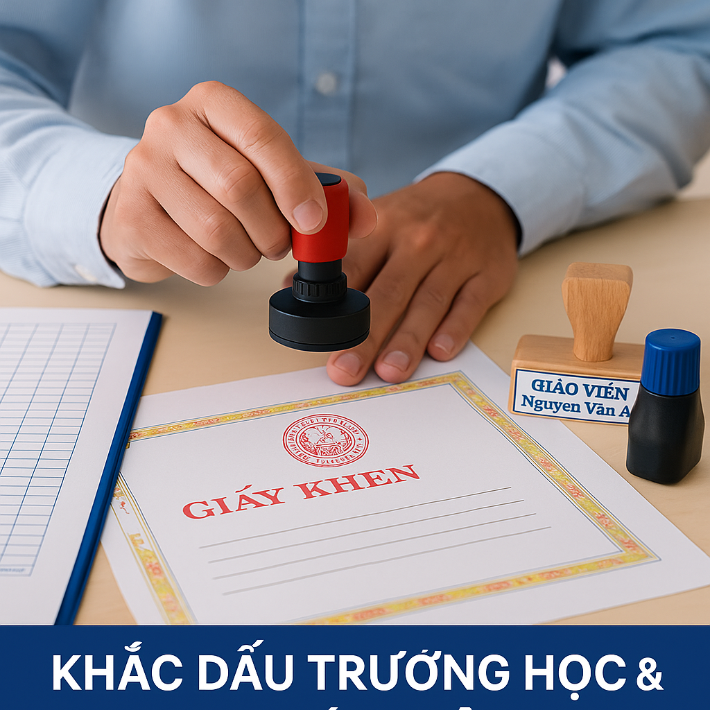 Khắc Dấu Tròn Cho Trường Học - Trung Tâm Giáo Dục