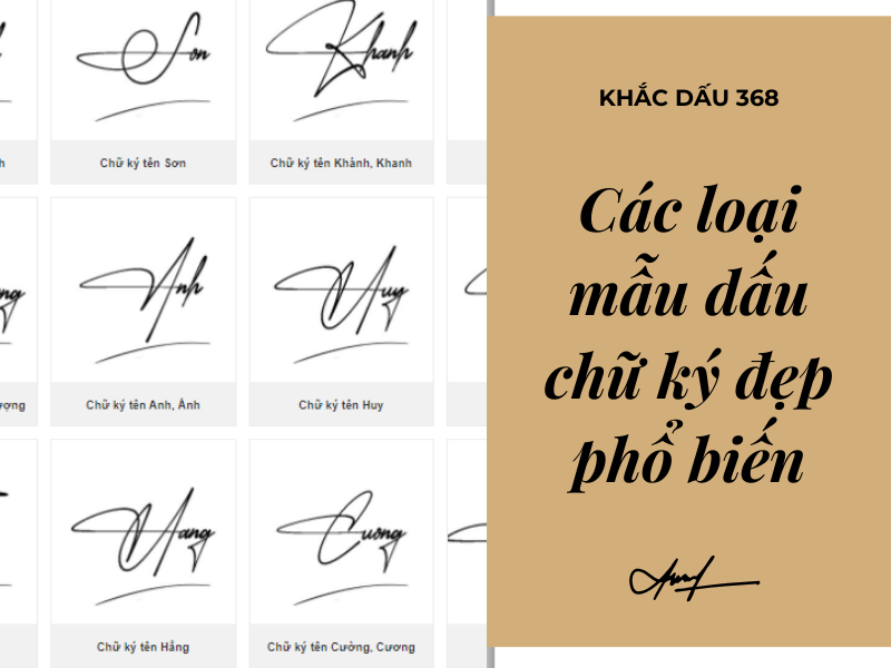 Mẫu Dấu Chữ Ký Đẹp