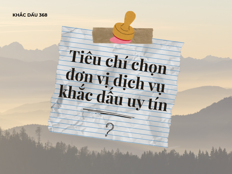 Dịch vụ khắc dấu