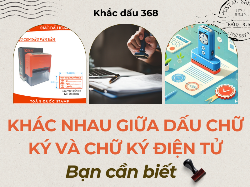 Khác nhau giữa dấu chữ ký và chữ ký điện tử